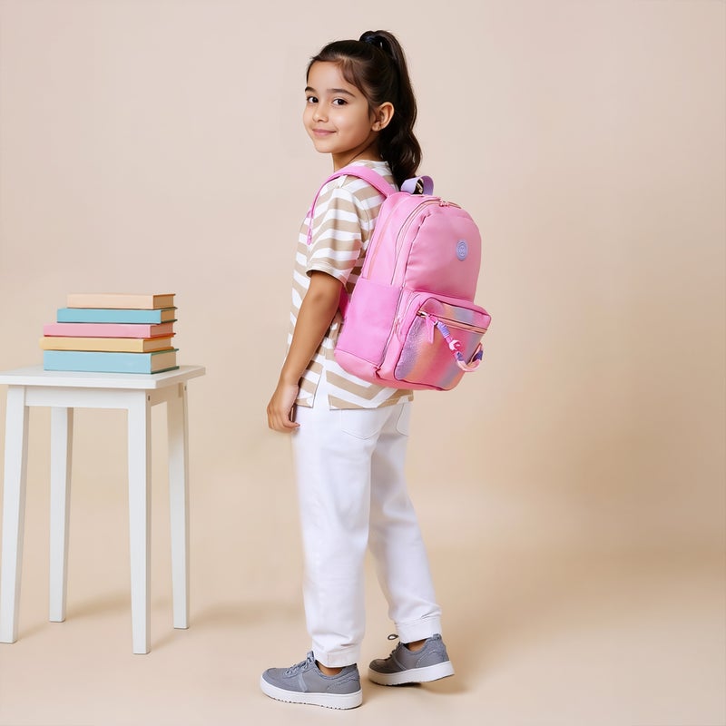 MARSHMALLOW Backpack-Holidate-2 Cmprt-Girls- (Polyester) Pink \ 33X43X16 - Image 2
